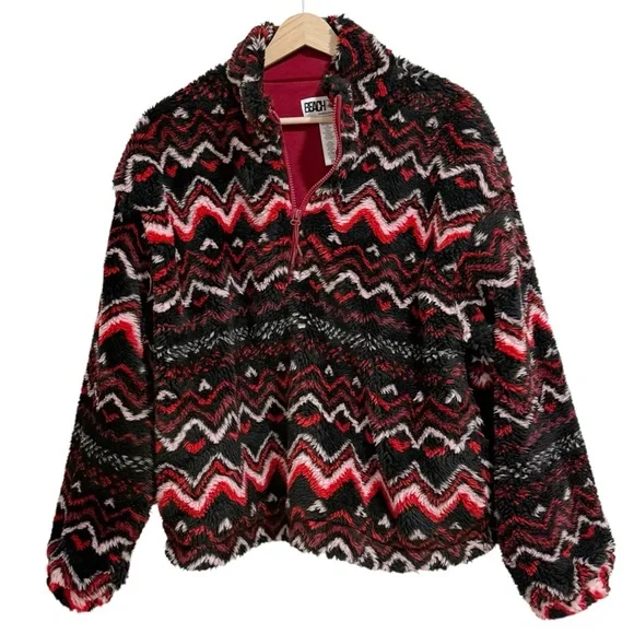 Anthropologie x Beach Riot Leona Slopes Sherpa Quarter-Zip Pullover Size M NWOT - Picture 3 of 15